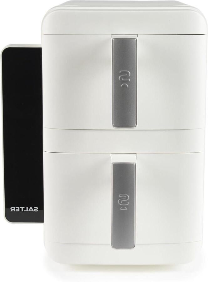 Stapelbare Airfryer Verticale Airfryer Dubbel Gelijk Koken Twee Lades Ruimtebesparend Ontwerp 40% Slanker 9 Liter Capaciteit