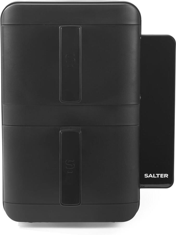 Stapelbare Airfryer Verticale Friteuse Gezond Koken Dubbele Mand 9L Ruimtebesparend Ontwerp Zwart