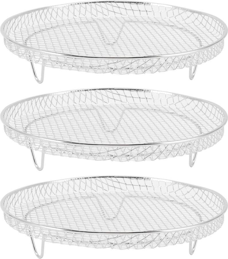 Stapelbare Dehydrator Racks Voedsel Grade Roestvrij Staal Fruit Vlees Uitdroging Air Fryer Accessoire 20 X 9 X 4 cm