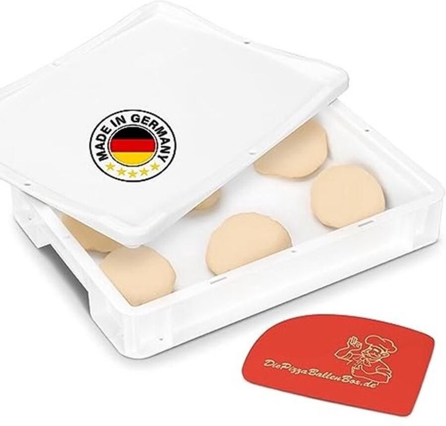 Stapelbare Pizzaballendoos 30x40x8 cm Voedselveilig Ideaal voor Pizzadeeg en Meer