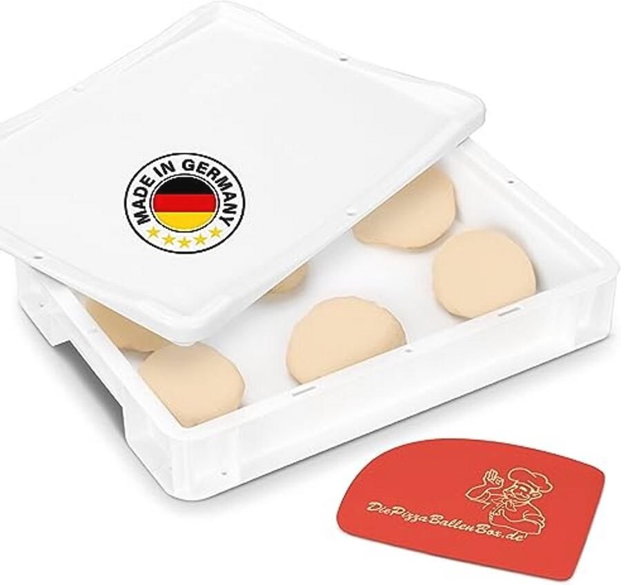 Stapelbare Pizzaballendoos 30x40x8 cm Voedselveilig Ideaal voor Pizzadeeg en Meer