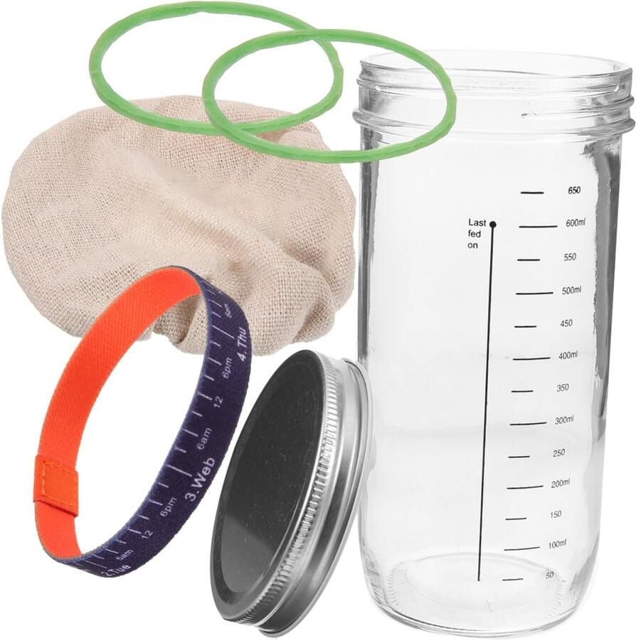 Starter Pot Set Fermentatie Pot Broodbakken Met Stofkap 17.5 cm Kleuren