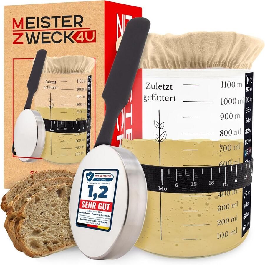 Starter Set Broodbak Set Zelf Brood Maken Compleet Met Accessoires 1100ml Transparant