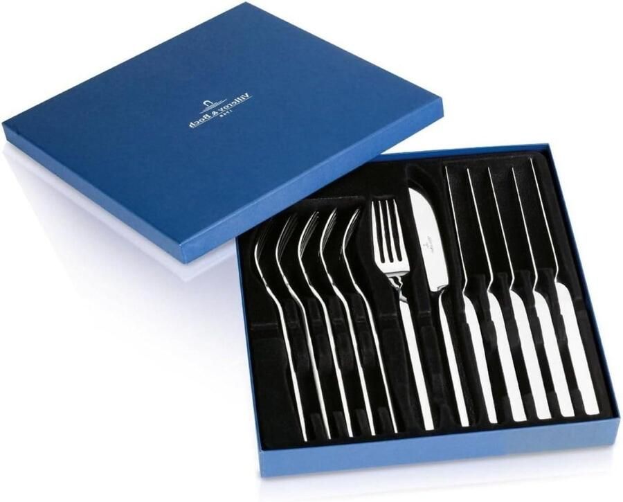 Steak Bestekset Tafelservies Set Gourmet Dineren Hoogwaardig Roestvrij Staal 12 Delig Zilverkleurig