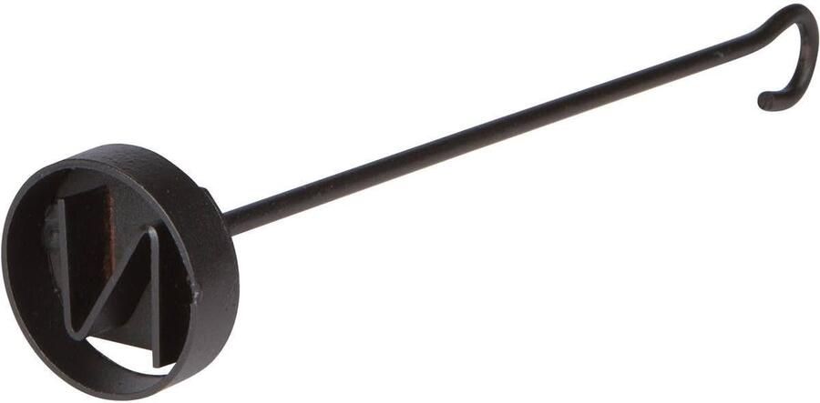 Steak Branding IJzer Vlees Stempel Barbecue Personaliseren Cirkel N Design 305 cm Lang Zwart