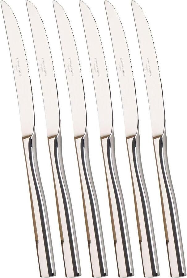 Steakmessen Set Bestek Messen Aan Tafel Eten Roestvrij Staal 18 10 6 Delig Zilverkleuren