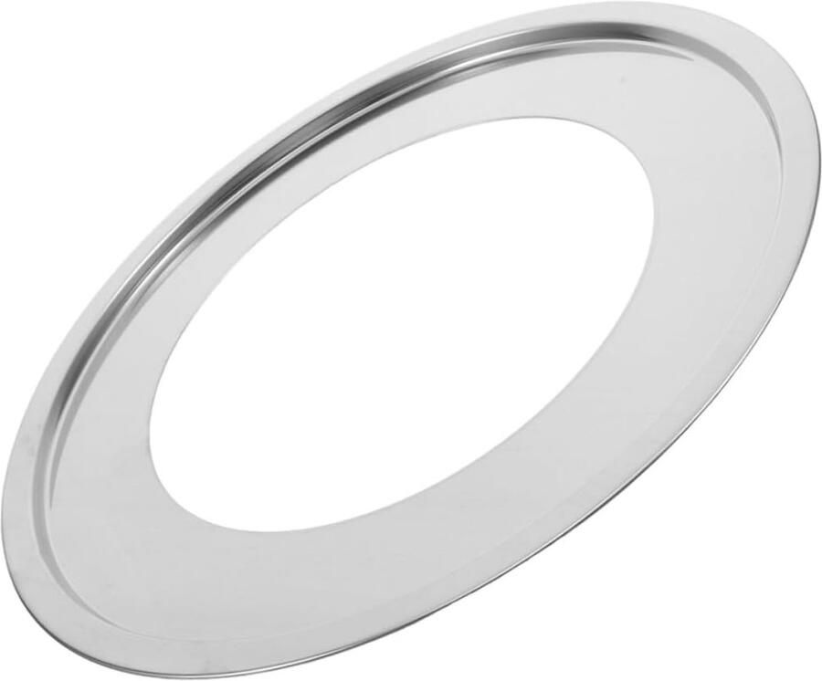 Steamer Ring Adapter Stoomrek Pot Gezond Koken Universele Pasvorm 24.5 cm Zilver