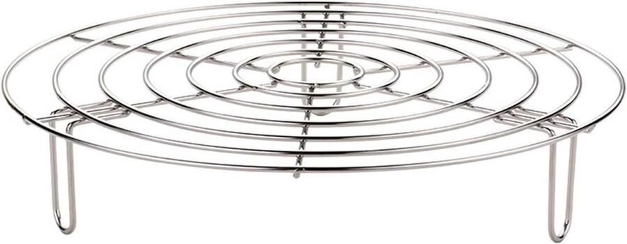 Stoominzet RVS Stoomrek Pan Gezond Koken Duurzaam Materiaal Diameter 16cm Zilverkleurig