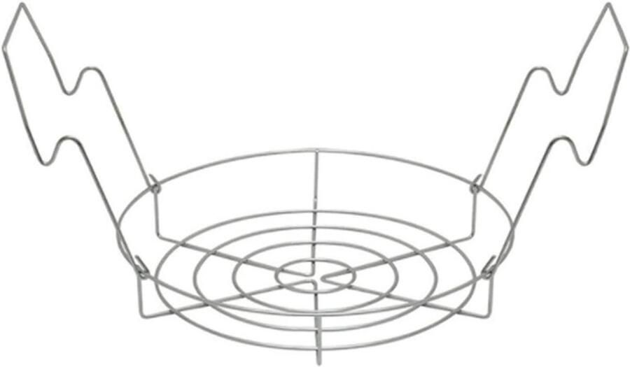 Steamerinzetstuk Stoommand RVS Voedsel Stomen Hittebestendige Handgrepen 29.5cm Diameter Zilver
