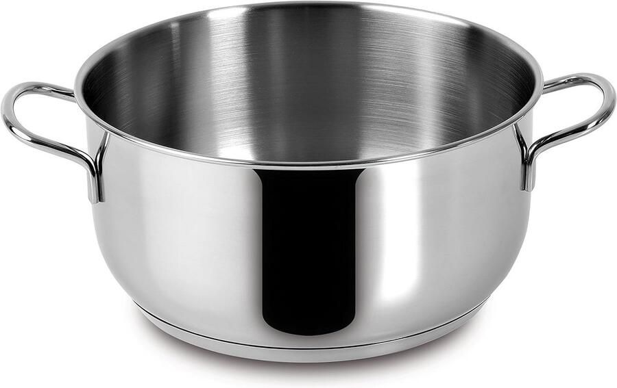 Steel Casserole Diepe Pan Gelijkmatig Koken Inductie Geschikt 18 cm Zilver