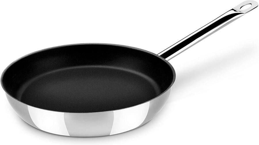 Steel Pan Kookpan Koekenpan Dagelijks Koken Antiaanbaklaag 20 cm Zwart
