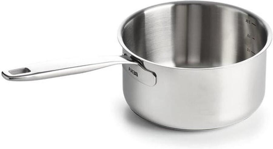 Steel Pan Kookpan Sauspan Koken op Inductie Gelijkmatige Warmtegeleiding 20 cm Diameter Zilver