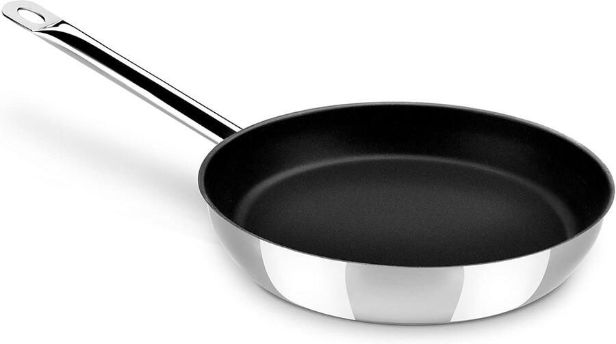 Steel Pan Kookpan Stoofpan Dagelijks Koken Inductie Geschikt 20 cm Zwart