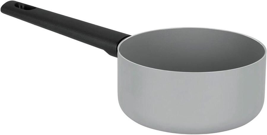 Steelpan Aluminium Kookpan Sauspan Dagelijks Koken Gezonde Keramische Coating Ø 20 cm Lichtgrijs
