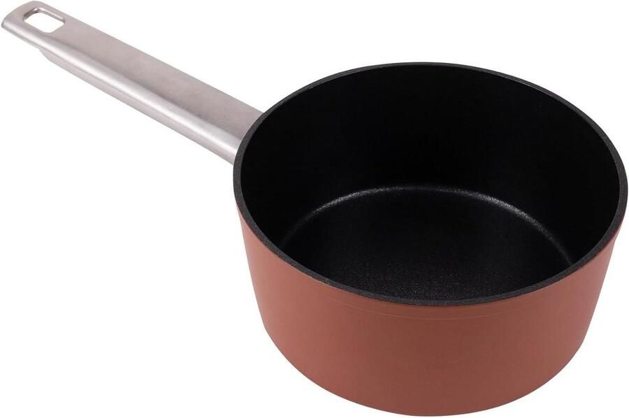 Steelpan Aluminium Kookpan Sauspan Koken op Inductie Gesmeed Aluminium 16x75cm Rood