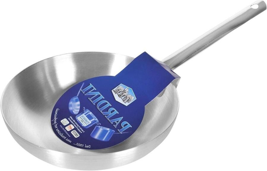 Steelpan Aluminium Kookpan Sauteerpan Eten Bereiden Voedsel Veilig 30 cm Grijs