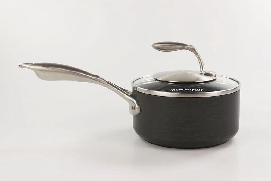 Steelpan Antiaanbaklaag Sauspan Kookpan Koken en Verwarmen Hard Geanodiseerd Aluminium 1.4 Liter Zilver