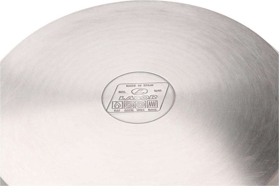 Steelpan Koekenpan Koken en bakken Thermoschijf bodem 28 cm Zilver