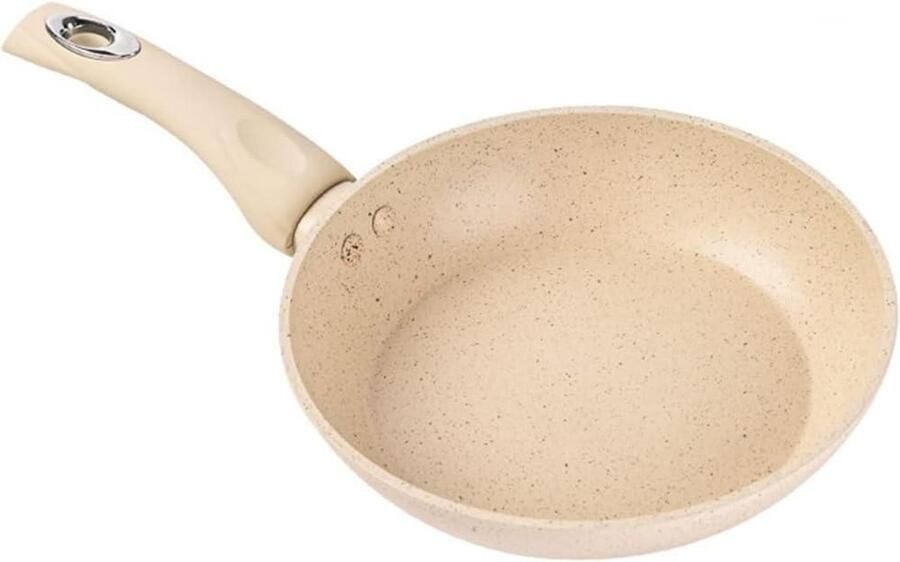 Steelpan Koekenpan Maifan Steen Pan Koken op Inductie Gelijkmatige Temperatuur 28 cm Wit