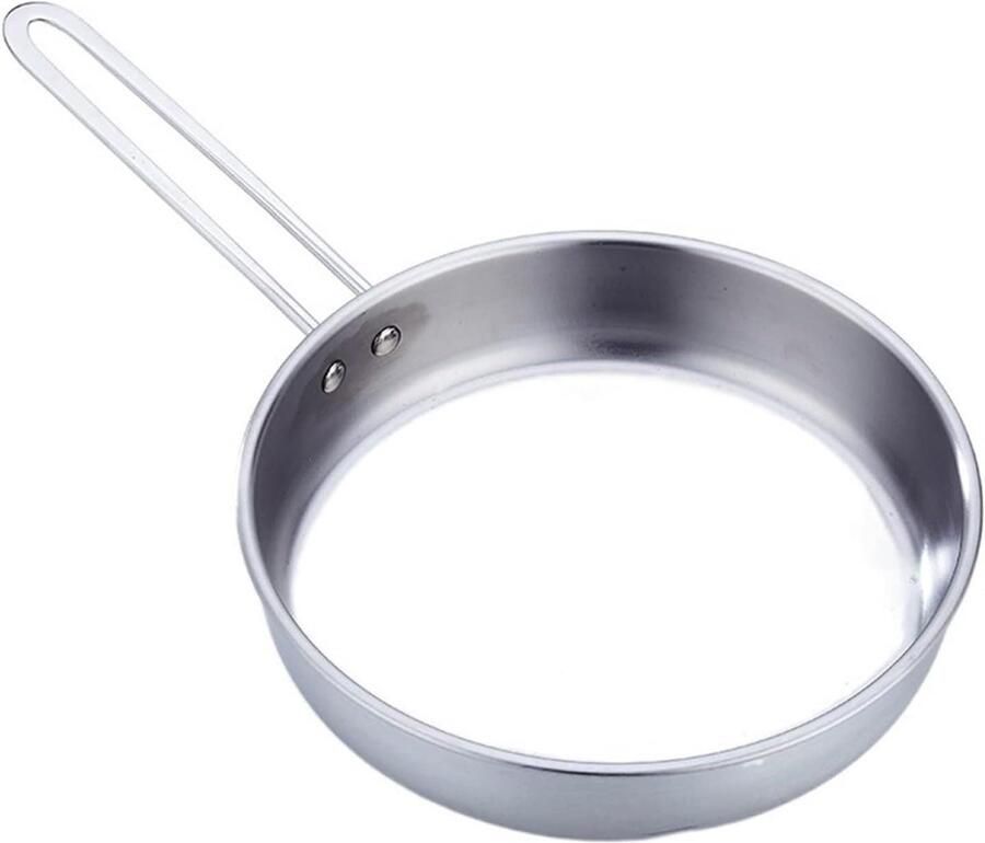 Steelpan Koekenpan Wok Ei Pan Koken Bakken Gelijkmatige Warmtegeleiding 1 stuk Zilver