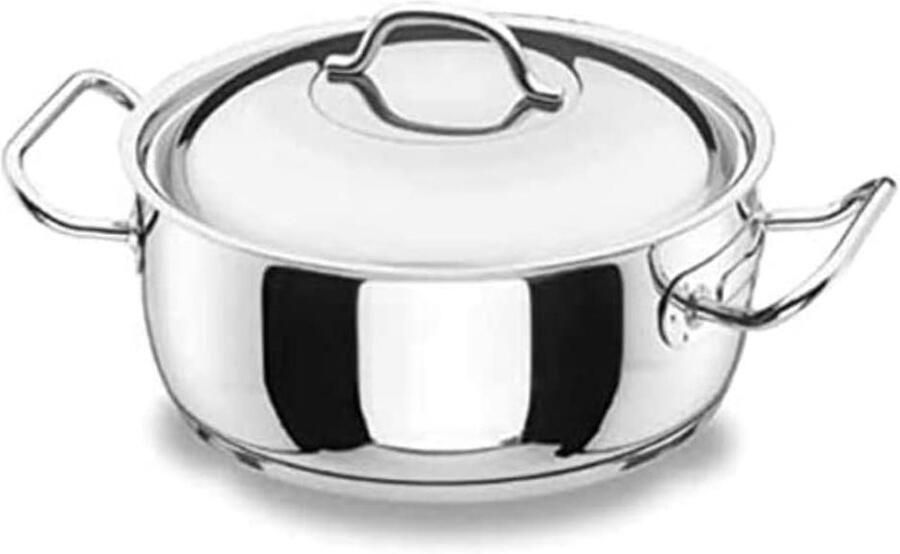 Steelpan Kookpan Braadpan Koken en Braden Roestvrij Staal 32 cm Zilver