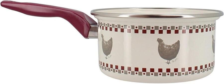Steelpan Kookpan Dagelijks Koken Geëmailleerd Staal 18 cm Zwart