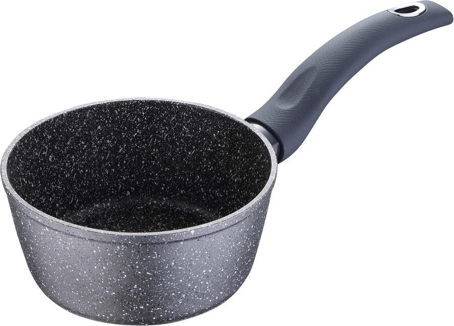 Steelpan Kookpan Dagelijks Koken Marmeren Antiaanbaklaag 16 cm Zwart