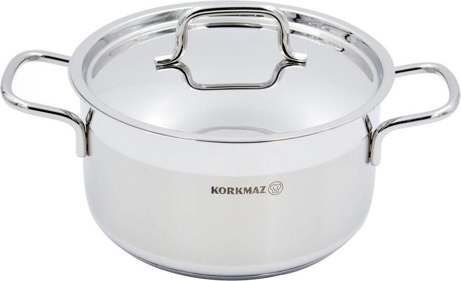 Steelpan Kookpan Eten Bereiden Inductie Bodem 20 cm Zilver