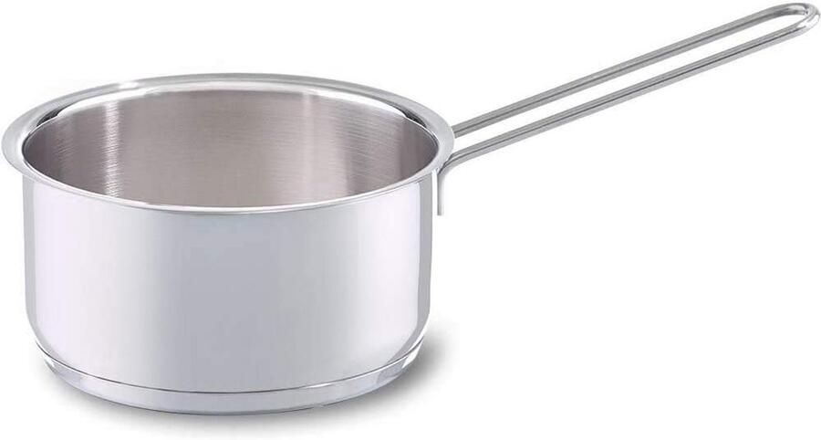 Steelpan Kookpan Kleine porties koken Extra grote handgrepen 14 cm 1 liter Zilver