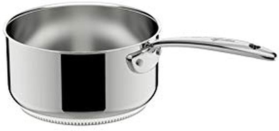 Steelpan Kookpan Koken op inductie 5-laags bodem 14 cm Zilver