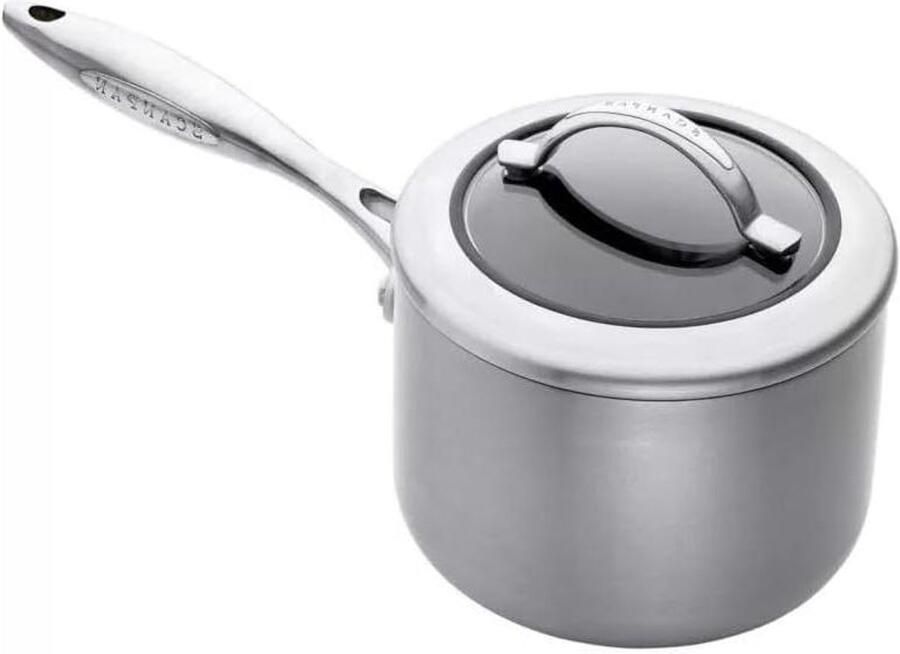 Steelpan Kookpan Maken van sauzen 5-laags constructie 1.8 Liter Zilver