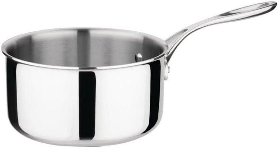 Steelpan Kookpan Maken van sauzen Inductie compatibel 180x95mm Zilver