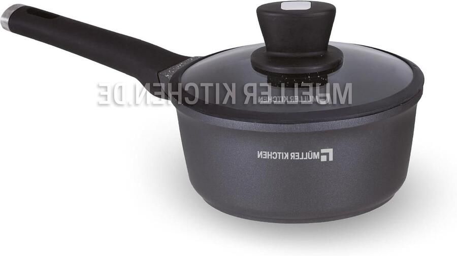 Steelpan Kookpan Non-stick Algemeen Koken Gietaluminium Warmte 18 cm 1.8 L Zwart