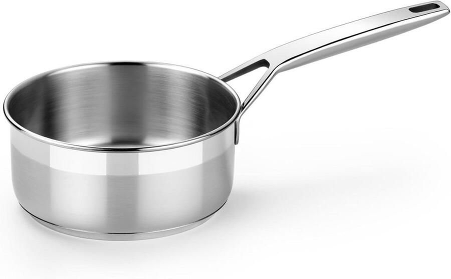 Steelpan Kookpan Sauspan Koken en Verwarmen Signature Ontwerp 14 cm Zilverkleurig