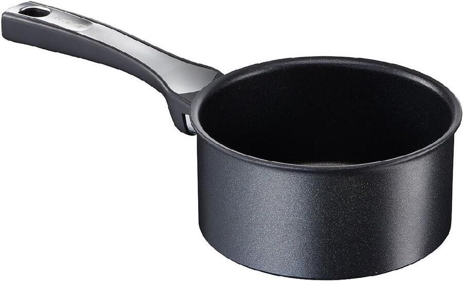 Steelpan Kookpan Sauspan Koken en Verwarmen Titanium Excellence laag Ø16 cm Zwart