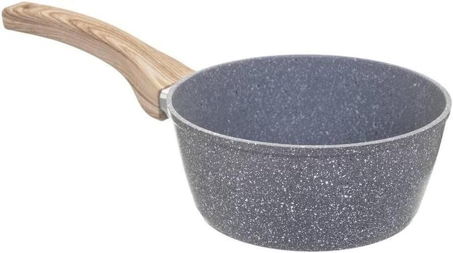 Steelpan Kookpan Sauspan Koken Gesmeed Aluminium 18 cm Zwart
