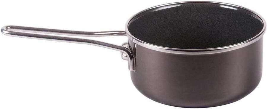 Steelpan Kookpan Sauspan Koken op Inductie Geëmailleerd Plaatstaal 16 cm Onyx