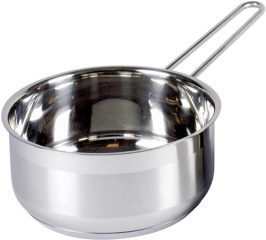 Steelpan Kookpan Sauspan Koken op Inductie Met Stoomuitlaat 1.1 Liter Zilverkleurig