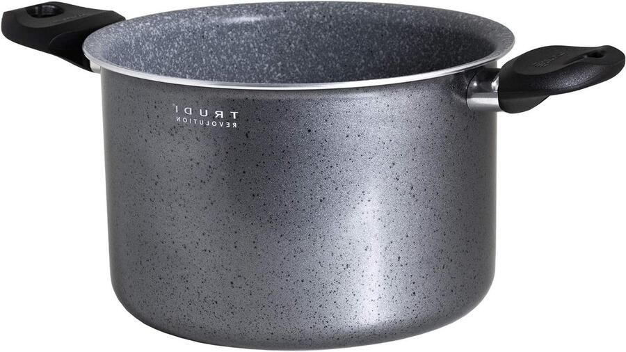 Steelpan Kookpan Sauspan Koken op Inductie Versterkte Antiaanbaklaag 20 cm Grijs