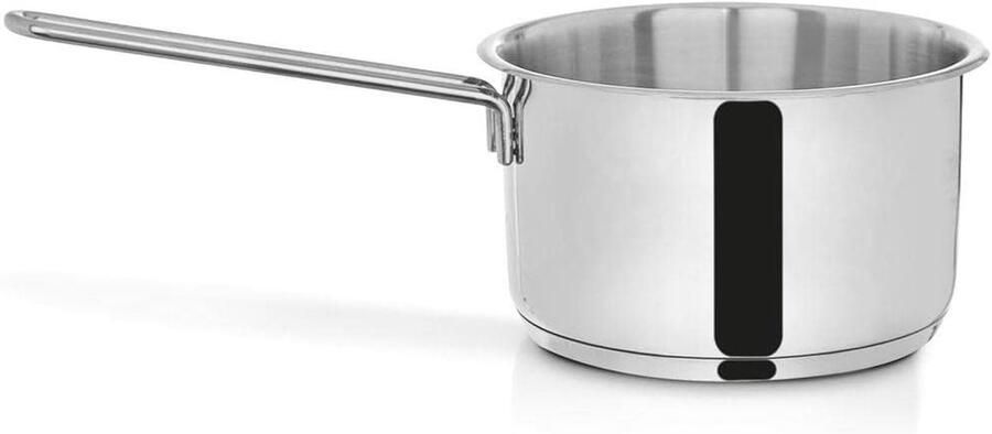 Steelpan Kookpan Stoofpan Koken op Inductie Energiebesparende Bodem 20 cm 3.6 liter Zilver