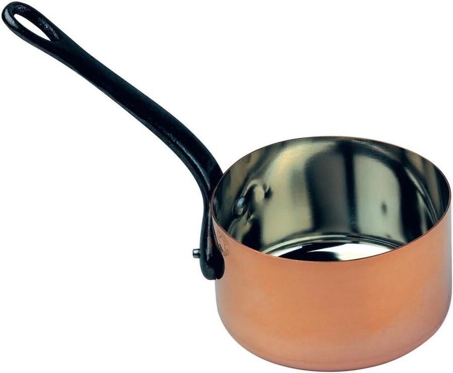 Steelpan Koper Kookpan Klein Culinaire Bereidingen Massief Koper Ontwerp Diameter 16cm Koperkleurig