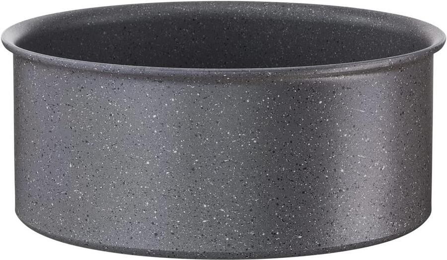 Steelpan met antiaanbaklaag Kookpan Inductie Koken en bewaren Verrijkt met mineralen 16 cm Zwart