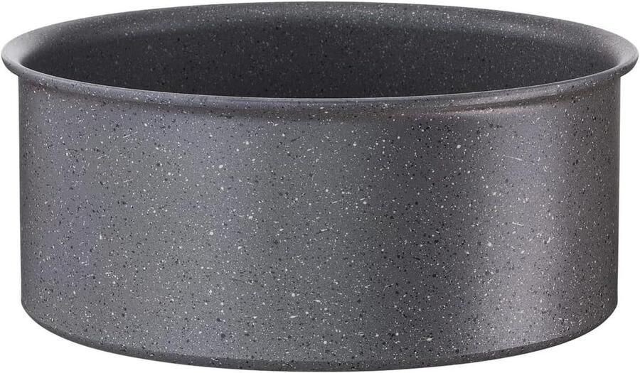 Steelpan met antiaanbaklaag Kookpan Sauspan Gezond Koken Verrijkt met mineralen 20 cm Zwart