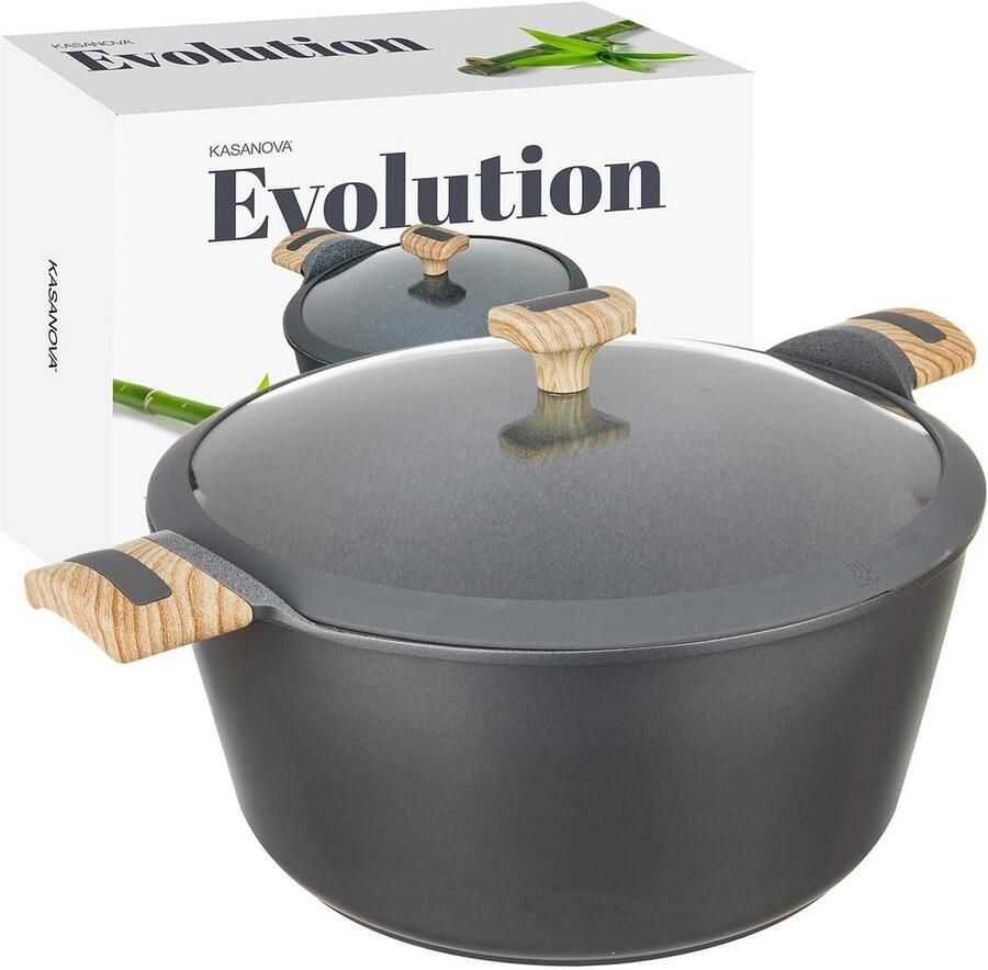 Steelpan met Deksel Kookpan Koekenpan Licht Koken Anti-aanbaklaag 32 cm Zwart
