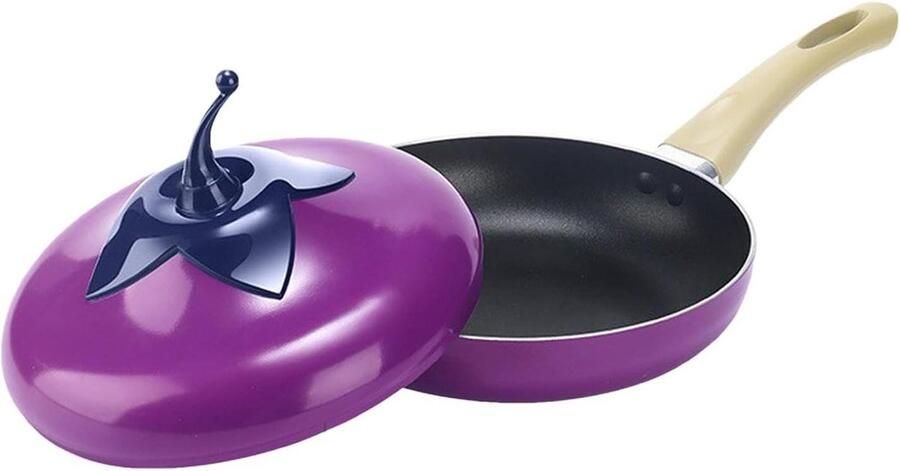Steelpan met Deksel Kookpan Steelpan Koken en Verwarmen Non-stick Coating Niet gespecificeerd Aubergine