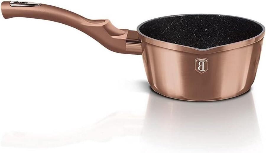 Steelpan met Tuit Kleine Pan Aluminium Sauzen Maken Gietmond Ø16cm 12L Roségoud