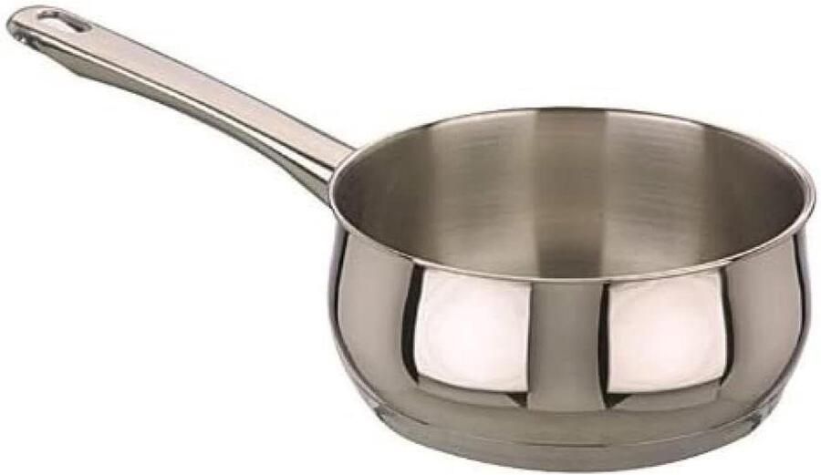 Steelpan Oslo Kookpan Sauspan Kleine porties koken Gelijkmatige warmteverdeling 12 cm 0.7L Roestvrij staal