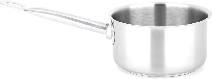 Steelpan Roestvrij Staal Kookpan Klein Sauzen Maken Sandwich Bodem 1.5 Liter Zilver
