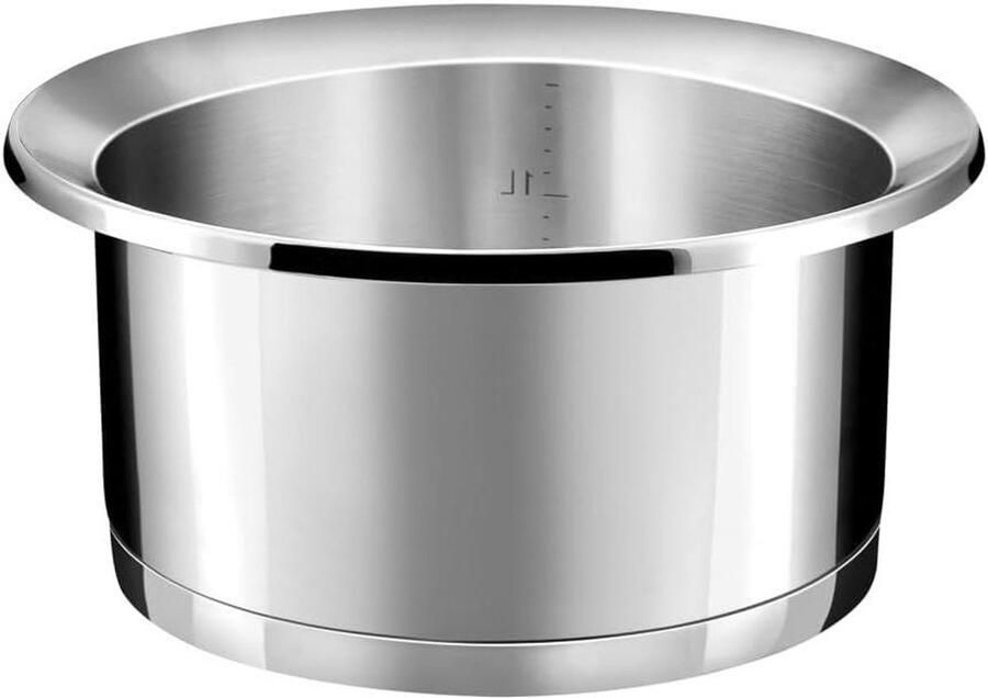 Steelpan Roestvrij Staal Kookpan Sauspan Koken en Serveren Afneembare Handgreep 16cm 1.5 Liter Zilver