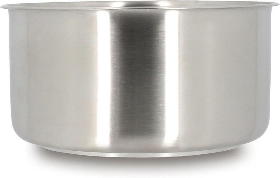Steelpan Roestvrijstaal Kookpan Sauspan Koken op Inductie PFAS-vrije Antiaanbaklaag 21 x 21 x 10.5 cm Gepolijst